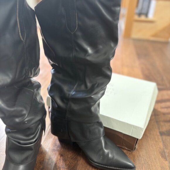 Oasis Society The Thea - Fold Over Black Boots - 8.5 - Picture 6 of 9